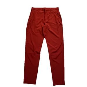 Fabletics Pants Mens 32x34* Red/Rust Performance Pockets Stretch Casual Golf